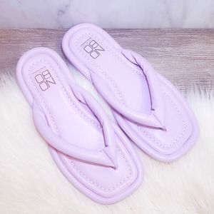 ♥️ 4 for $25 ♥️ #525 Women's Purple Puffy Thong Flip Flop Flats Sandals Foam 8